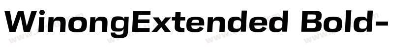 WinongExtended Bold字体转换 WinongExtended Bold字体转换